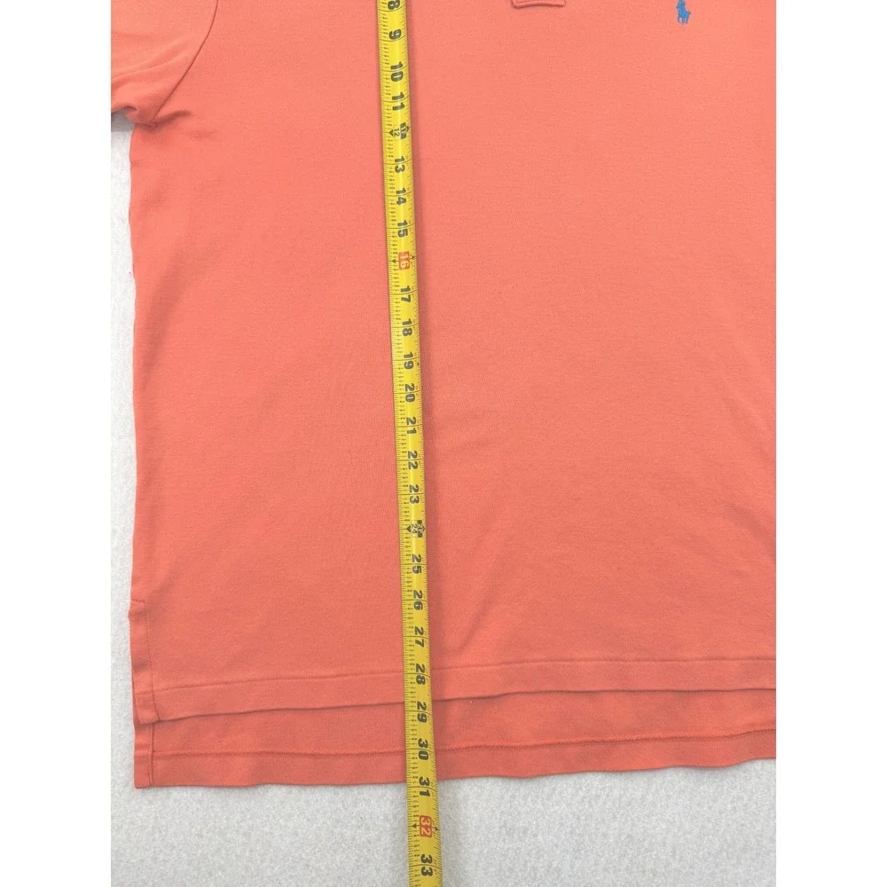 Polo Ralph Lauren Mens XL Short Sleeve Soft Cotton Polo Orange Preppy Casual